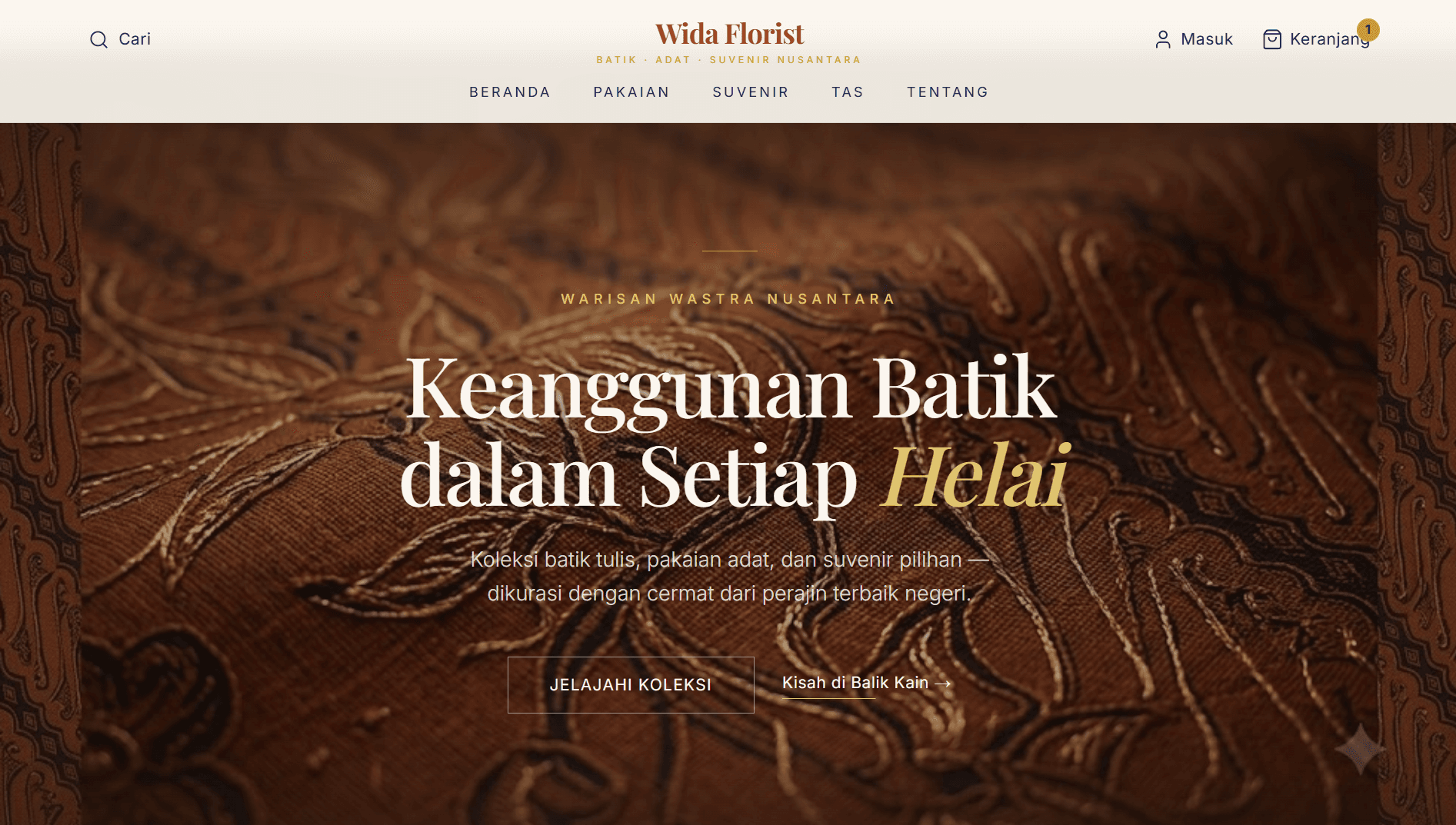 E-Commerce Wida Florist Batik n Craft screenshot